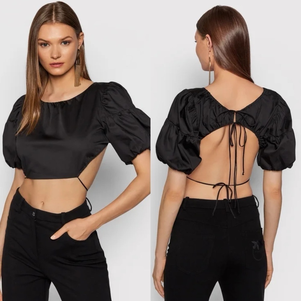 For Love & Lemons Joanna Crop Open Back Top - XS